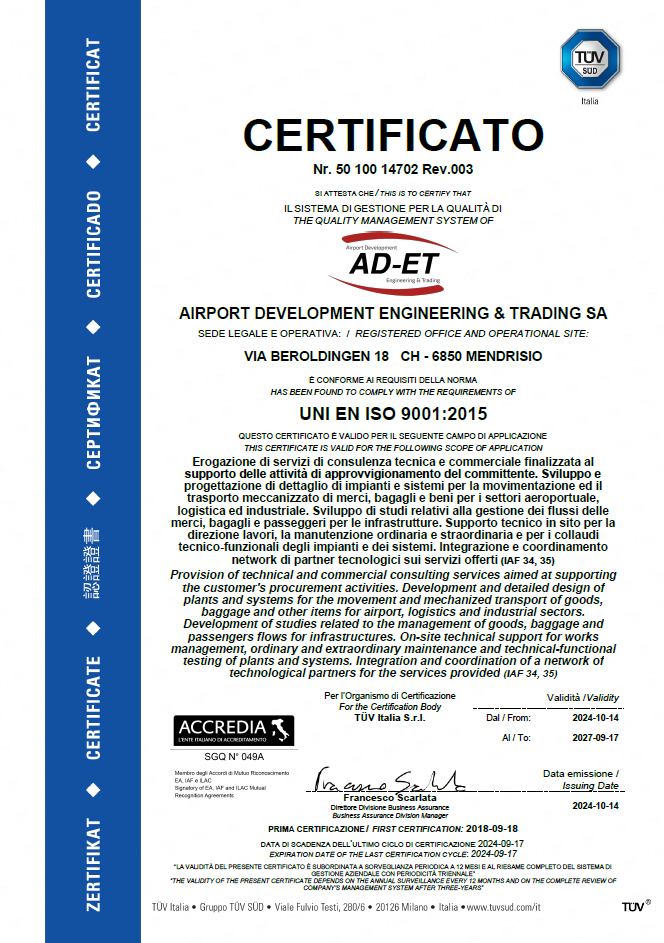 Cert. ISO EN